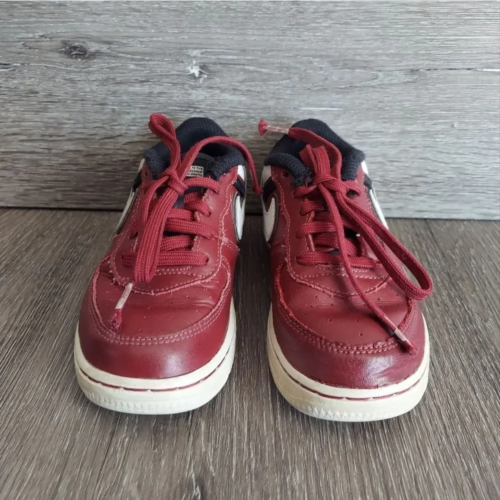 Nike Air Force One LV8 2 Toddler Shoes Maroon/White/Black Size 10C